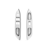WUTBHGQXWIP Panel de bisel del interruptor de encendido de la ventana delantera izquierda/derecha del coche Compatible con Toyota Yaris 4D Sedean/vios 2006-2016 LHD(1pair Silver A)