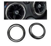 WUTBHGQXWIP Pegatinas de coche de fibra de carbono dura real compatibles con los adornos de la cubierta de ventilación central Camaro 2016-2023(Inner frame 2pcs)