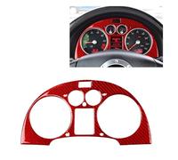WUTBHGQXWIP Pegatinas Tablero Velocímetro Panel Envolvente Cubierta Embellecedor Decorativo Stikcer Compatible con Audi TT 8N 2001-2006(Carbon Fiber Red)