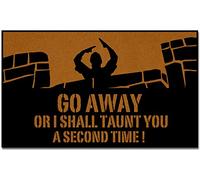 WutePade Go Away or I Shall Taunt You a Second Time Christmas Door Mat Outdoor Rubber Take Your Shoes Off Door Mat Rugs Front Door Mat Outdoor Non-Christmas Rug Front Door 30"x18"
