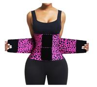 WUTIANBAO Faja Lumbar Cinturón De Fitness Para Mujer, Cinturón De Neopreno Adelgazante Para Abdomen, Cinturón De Ejercicio Moldeador Corporal Fajas De Trabajo, Talla S, Color Rojo