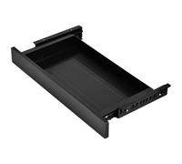 Wuudi Cajón deslizable bajo el escritorio, cajón de lápices fácilmente extraíble, cajón extraíble - Organizador de almacenamiento para escritorio de oficina de pie y sentado (Negro)