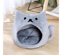 Wuudi Cama para Gatos Tipo Cueva Con Cojín Interior Lavable Extraíble, Felpa Suave y Acogedor para Mascotas (36 * 36 * 36cm)