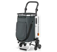 wuuhoo® 2en1 Carro de la Compra Buddy con Sistema de 3 Ruedas y Aislamiento térmico, Carro apilable, Compartimento refrigerador, Carro de la Compra Plegable para Llevar Antracita
