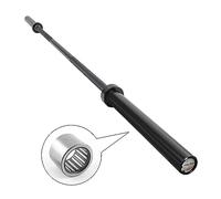 wuuhoo® barra olímpica romana 220cm calidad premium - barra de 50mm hasta 250 KG, 20 KG de peso propio, acero galvanizado, mango moleteado - equipo de fitness para el hogar