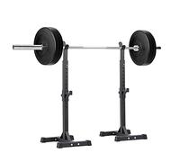 wuuhoo® set de barra y platos olímpicos Steve - 80kg en total, barra de 220cm incl. pesas de 60 KG, barra con peso propio de 20 KG - Con soporte