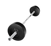 wuuhoo® set de barra y platos olímpicos Steve - 80kg en total, barra de 220cm incl. pesas de 60 KG, barra con peso propio de 20 KG - Sin soporte