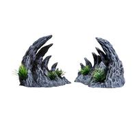 WUUISDNX Adorno de Piedra de rocalla Resina con Vista a la montaña Que Proporciona un Paisaje Realista para acuarios, peceras, Jardines, paisajes simulación, Cueva Artificial para esconder Peces.