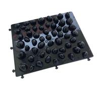 WUUISDNX Almohadilla de masaje de pies Pebbles con placa presión para los dedos del pie, manta Shiatsu, tapete Yg amarillo, Negro, 37 x 29.5 x 3.2 cm