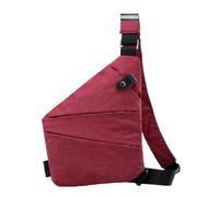 WUUISDNX Bolsa táctica con opciones de transporte prácticas para aventuras al aire libre, bolso de hombro de tela Oxford, bolsa de pecho para exteriores, Winered derecho debería