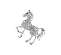WUUISDNX Broche de caballo atemporal, elegante broche de animal con diamantes imitación, impresionante joyería cristal moda para todos, diamantes imitación, animal cristal