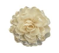 WUUISDNX Broche de flor de seda hecho a mano, accesorios florales, bodas, fiestas nocturnas y bailes que mejoran el conjunto y el encanto. broche sirve accesorio para, beige