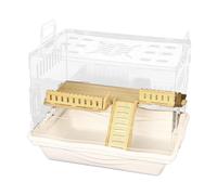 WUUISDNX Caseta de para Madera para hámster, Jaula pequeña para Mascotas con Accesorios, Ideal para Que los hámsters Enanos jueguen y se relajen en Cualquier Entorno, Estuche portátil, Escalera