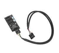 WUUISDNX Concentrador USB de 9 Pines para expansión de refrigeración de PC. Permite una distribución fiable de los Ventiladores RGB, un Adaptable y Pruebas