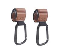 WUUISDNX Ganchos para cochecito Ganchos para bolsas para colgar bolsas de pañales Clips multifuncionales duraderos y ligeros Accesorios Accesorios universales para clips de, Marrón claro, 20x3.7 cm