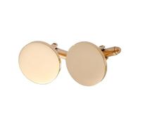 WUUISDNX Gemelos Redondos Únicos Botones De Acero Inoxidable Gemelos Para Hombres Idea De Regalo Para Cumpleaños Bodas Aniversarios Novedad Acero Inoxidable Camisa Moda, Oro, 20mm