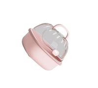 WUUISDNX Jaula de Viaje para Mascotas al Aire Libre, Jaula portátil para hámster, para hámster Enano, Hurones, erizos, de Viaje Transparente y portátil, Rosa, 20x18x16cm