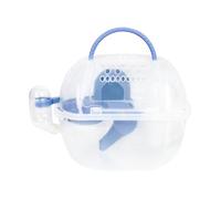 WUUISDNX Jaula transportadora para hámster, diseñada para Viajes al Aire Libre con un diseño Espacioso y portátil. El transportador de Viaje para hámster adopta, Azul, 29x20cm