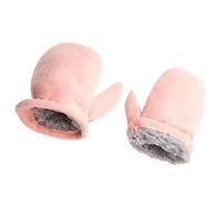 WUUISDNX Juego de manoplas para sombreros, buena resistencia a las arrugas, diseño de doble capa, gorras unisex fáciles de combinar, kits de guantes para niños y niñas, rosado