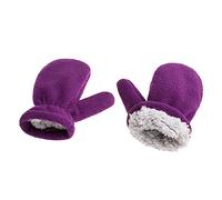 WUUISDNX Juego de manoplas para sombreros, buena resistencia a las arrugas, diseño de doble capa, gorras unisex fáciles de combinar, kits de guantes para niños y niñas, morado oscuro