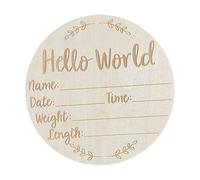 WUUISDNX Letrero encantador para anunciar un recién nacido, letrero de bienvenida, regalo único para atesorar recuerdos, de Para madera para anuncio bebé, accesorios para fotos guardería, placas