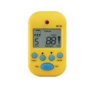 WUUISDNX Mini metrónomo digital con clip, afinador de soporte de cintura de 4 engranajes con medidor de afinación de Clip, grabadora de instrumentos musicales, guitarra, Amarillo