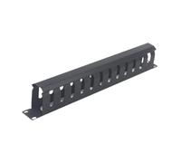WUUISDNX Organizador de Cables metálico Resistente para servidores. Reduce eficazmente el desorden y Mejora la estética. Gestión de Cables Horizontal en Negro, 24 Puertos
