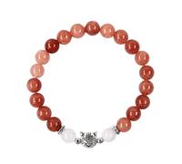 WUUISDNX Pulseras Lucky para Hombres y Mujeres para Obtener energía Positiva, prestando atención a los Detalles y a la singularidad. Cuentas Creativas de Piedra, Naranja