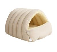 WUUISDNX Tienda de campaña Tipo Cueva para Mascotas, casa cálida para Gatos, fácil de Limpiar, Aislamiento Grueso, Felpa Suave y cómoda para Gatos y, Beige, 45 * 30 * 19 cm