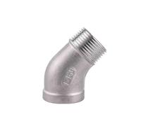 WUUKEPSG 1/4", 3/8", 1/2", 3/4", 1", 1-1/4", 1-1/2", 2", Bsp Hembra Aho, Conector de Codo de 45 Grados, Ss304/1Pc/1"
