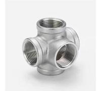 WUUKEPSG 1/4", 3/8", 1/2", 3/4" Y 1" de Acero Inoxidable 304, Rosca Hembra Bsp de Dn15, Dn20 Y Dn25, Conector Cruzado de 5 Vías/1Pc/1/4"