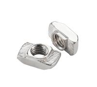 WUUKEPSG 10/20/50 Piezas M3/M4 M5 M6 M8 M10, Conector de Fijación con Tuerca Ranurada con Cabeza de Martillo, para Extrusión de Aluminio/Color/Eu40- M8 (20Pcs)