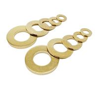 WUUKEPSG 10/50 Unidades de Arandelas Planas de Latón, Arandelas Planas Dere Y Latónizo M2 M2.5 M3/M4 M5 M6 M8 M10 M12 Gb97 Din125/10Pcs/M12*24 * 1.5Mm