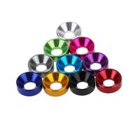 WUUKEPSG 10 Arandelas Planas de Aluminio M2 M2.5 M3/M4 M5 M6, Arandela de Cabeza Avellanada de Aluminio Anodizado de Colores, para Tornillos Y Pernos./Purple/M5