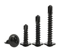 WUUKEPSG 100 Tornillos Autorroscantes de Cabeza Avellanada de Acero Inoxidable 410, M4.2, M4.8, con Arandela./ Color/M4.2 * 38Mm 100Pcs