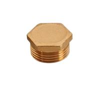 WUUKEPSG 1Pc 1/8" 1/4" 3/8" 1/2" 3/4" 1" Bsp Male/Female Thread Brass Pipe Hex Head Brass End Cap Plug Fitting Coupler Connector Adapter/Male Plug/3/4"
