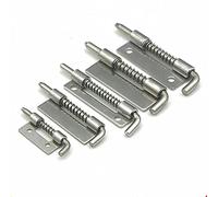 WUUKEPSG 2Pcs Loaded Hinge Spbolt Barrel Latch Ss 304,For Industrial Welding Distribution Cabinet Hardware/3-Hole-L