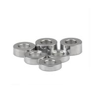 WUUKEPSG 5/10/20 Juntas de Buje de Aluminio M3/M4 M5 M6 M8 M10, Arandela Plana de Aluminio, Redonda, Hueca, Espaciador Separador sin Rosca./Height 4Mm/M10 5Pcs