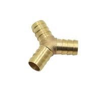 WUUKEPSG Brass Barb Pipe Fitting Tee Joint Connector 1Pc,For 4Mm 5Mm 6Mm 8Mm 10Mm 12Mm 16Mm 19Mm Hose Copper Pagoda Water Tube Fittings(14Mm/ Color/12Mm