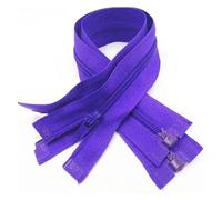 WUUKEPSG Cremallera Bidireccional, 5 Unidades, Apertura de 20 cm a 60 Cm, Ideal para la Confección de Abrigos, Chaquetas Y Prendas de Abrigo/Deep Purple/20Cm