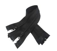 WUUKEPSG Cremallera Bidireccional, 5 Unidades, Apertura de 20 cm a 60 Cm, Ideal para la Confección de Abrigos, Chaquetas Y Prendas de Abrigo/Black/30Cm