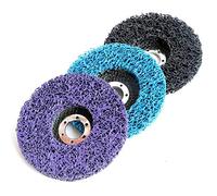 WUUKEPSG Disco Abrasivo de Limpieza de 3 Piezas de 4"/4,5"/5" para Amoladora Angular, Herramientas para Eliminar Pintura Y Óxido./3Pc Blue/115 * 22Mm