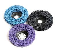 WUUKEPSG Disco Abrasivo de Limpieza de 3 Piezas de 4"/4,5"/5" para Amoladora Angular, Herramientas para Eliminar Pintura Y Óxido./3Pc Black/125 * 22Mm