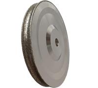 WUUKEPSG Disco de Pulido de Bola de Diamante de 6 Pulgadas Y 16 Orificios, Disco de Amolar de Diamante de 150 Mm con Borde Cóncavo Y Cuentas de Barril Semicirculares para Pulseras de Cuentas de Arroz.