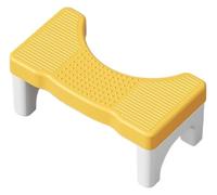 WUUKEPSG Taburete Cuadrado Ajustable en Altura, Reposapiés Antideslizante para Adultos. Taburete de Plástico para Inodoro con Fácil Almacenamiento Y Capacidad de 136 Kg (300 Libras)./Yellow