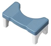 WUUKEPSG Taburete Cuadrado Ajustable en Altura, Reposapiés Antideslizante para Adultos. Taburete de Plástico para Inodoro con Fácil Almacenamiento Y Capacidad de 136 Kg (300 Libras)./Blue