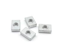 WUUKEPSG Tuercas Cuadradas M3/M4 M5 M6 M8, Tuercas Rectangulares Delgadas de Acero Al Carbono Galvanizado, Bloque Deslizante, 10/50 Piezas para Accesorios de Perfil de Aluminio/10Pcs/M3-12*6*2.5Mm