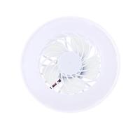 WUURAA 2-en-1 220V E27 12W Lámpara LED E27 Ventilador De Techo Con Bombilla LED Para Oficina, Casa, Mercado Nocturno, Sala De Libros, Ventilador USB