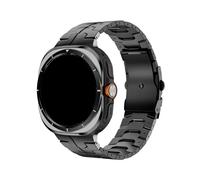 WUURAA Banda de acero inoxidable for Samsung Galaxy Watch Ultra 47 mm Pulsera de titanio for Samsung Galaxy Watch7 Ultra Strap Correa(Black,FOR WATCH 7 ULTRA_STAINLESS STEEL)