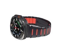 WUURAA Correa acero inoxidable for Watch 8 40 44mm 8Classic 46mm Band Metal for negocios Correa repuesto for Galaxy Ultra 47mm(Black Red,For Galaxy 8 44mm)